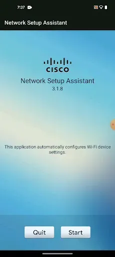 Скриншот 1 — Cisco Network Setup Assistant