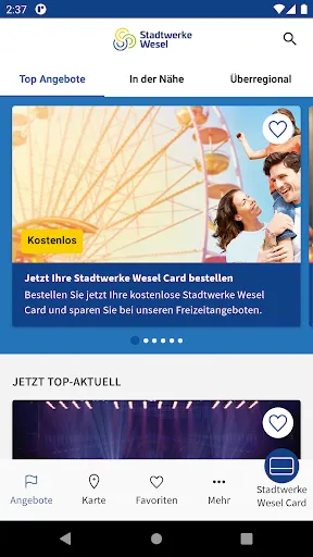 Скриншот 1 — Stadtwerke Wesel Card