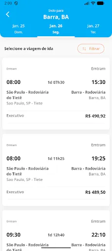 Скриншот 2 — Viação Emtram