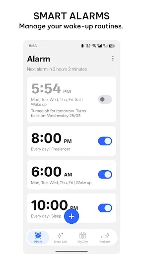 Скриншот 1 — Clock Phone: Alarm & Sleep