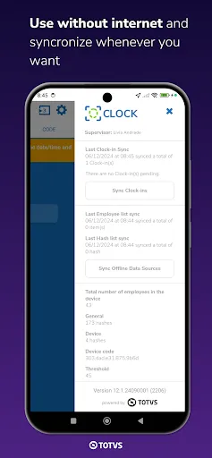 Скриншот 7 — TOTVS RH Clock In
