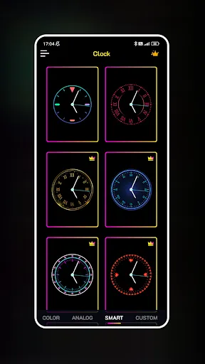 Скриншот 1 — Neon Clock Wallpaper