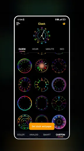 Скриншот 3 — Neon Clock Wallpaper