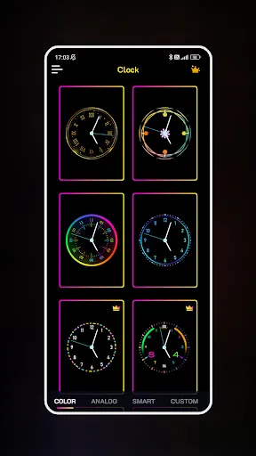 Скриншот 4 — Neon Clock Wallpaper