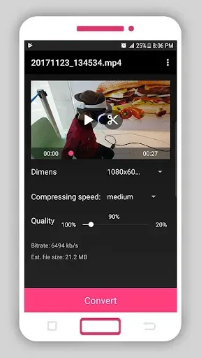 Скриншот 2 — Smart Video Compressor resizer