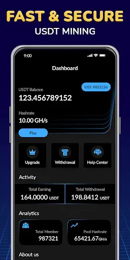 Скриншот 2 — USDT Mining, Crypto USDT Miner