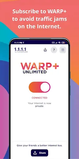 Скриншот 3 — 1.1.1.1 + WARP: Safer Internet