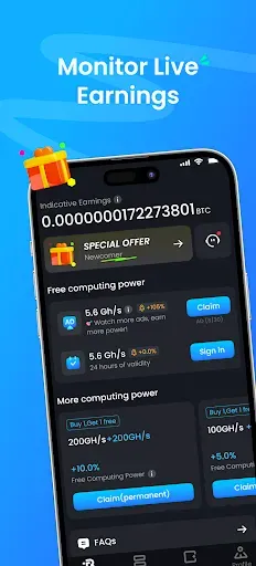 Скриншот 2 — Приложение CloudMineX Mining