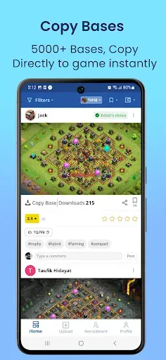 Скриншот 1 — Cocbases (Clash of Clan Bases)