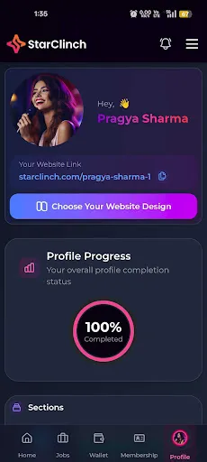 Скриншот 1 — StarClinch for Artists