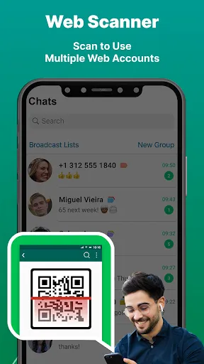 Скриншот 1 — Web Scanner - Dual Chat App