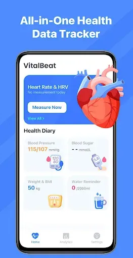 Скриншот 1 — Blood Pressure App - VitalBeat