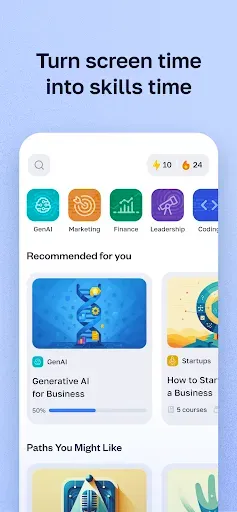 Скриншот 1 — Cosmo: Learn GenAI & More