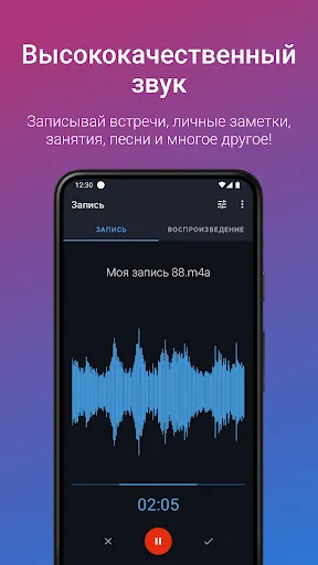 Скриншот 2 — Простой диктофон