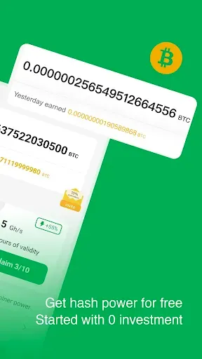Скриншот 2 — BtcCoin-Cloud Miner Mining