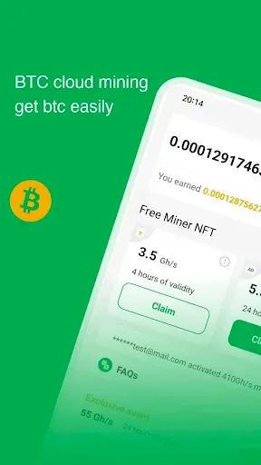 Скриншот 5 — BtcCoin-Cloud Miner Mining