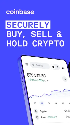 Скриншот 1 — Coinbase - Bitcoin Wallet