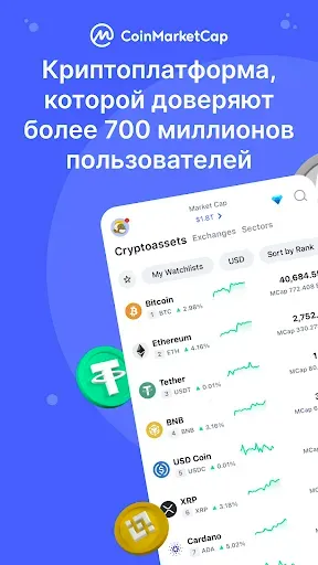 Скриншот 1 — CoinMarketCap - Криптовалюта