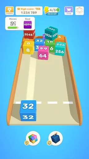 Скриншот 1 — Chain Cube: 2048 3D merge game