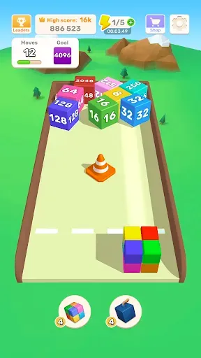 Скриншот 2 — Chain Cube: 2048 3D merge game