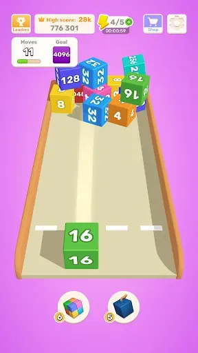 Скриншот 3 — Chain Cube: 2048 3D merge game
