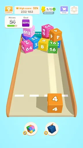 Скриншот 4 — Chain Cube: 2048 3D merge game