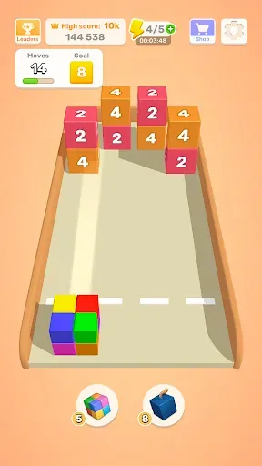 Скриншот 5 — Chain Cube: 2048 3D merge game