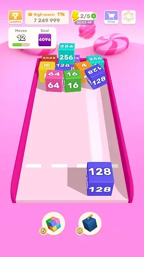 Скриншот 8 — Chain Cube: 2048 3D merge game