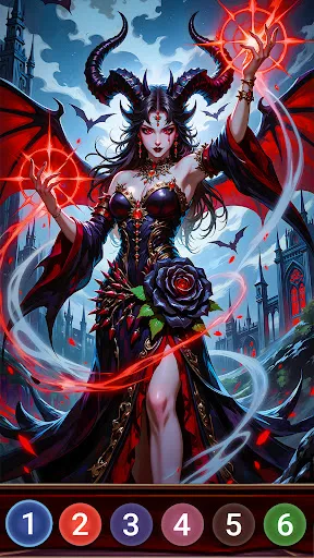 Скриншот 4 — Dark Night Paint by Numbers