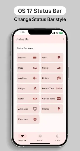 Скриншот 4 — iCenter OS 17: X - Status Bar