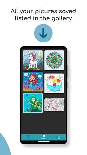 Скриншот 4 — Colory. Relaxing coloring book