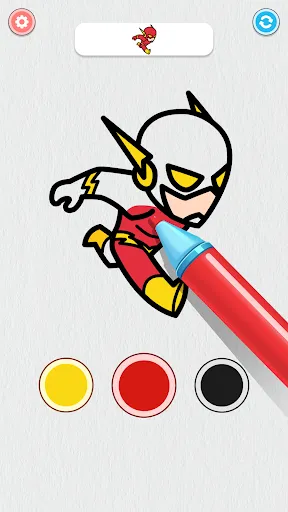 Скриншот 4 — Coloring Paint: ASMR Superhero
