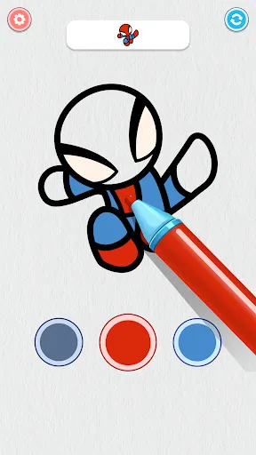 Скриншот 8 — Coloring Paint: ASMR Superhero
