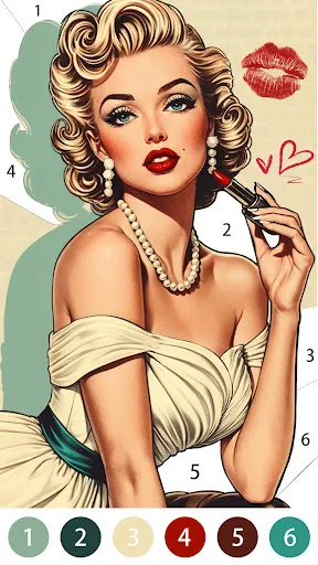Скриншот 3 — Vintage Color by Number Game