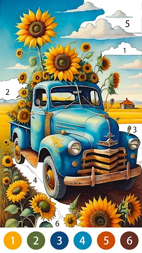 Скриншот 4 — Vintage Color by Number Game