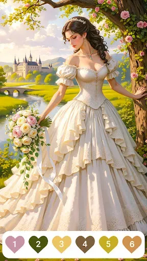 Скриншот 1 — Gown Color - Paint by Number