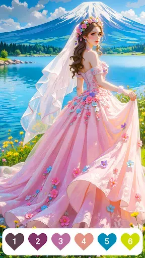 Скриншот 2 — Gown Color - Paint by Number