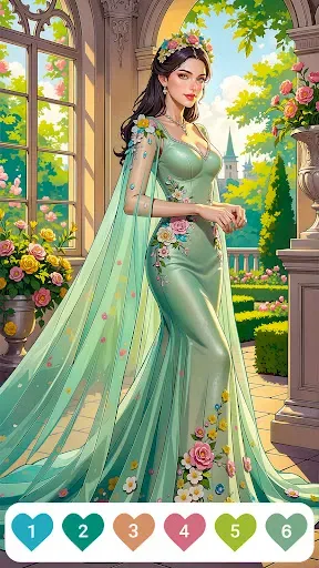 Скриншот 4 — Gown Color - Paint by Number