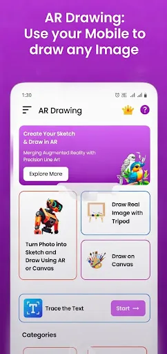 Скриншот 1 — AR Drawing: Draw anything