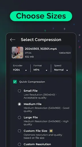 Скриншот 5 — Compress Video - Size Reducer