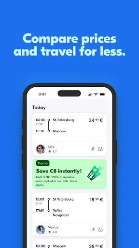 Скриншот 7 — BlaBlaCar: карпулинг и автобус