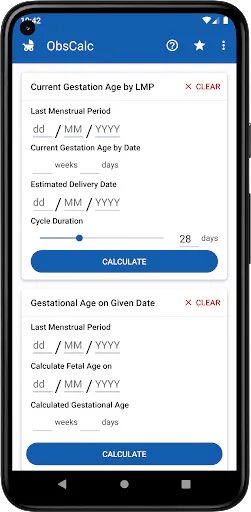 Скриншот 2 — OBS Calc -Pregnancy Calculator