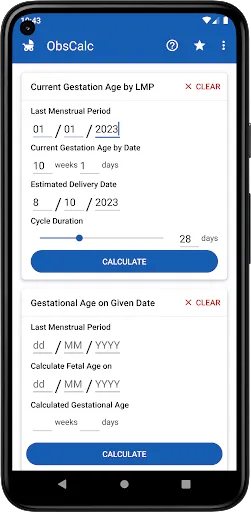 Скриншот 3 — OBS Calc -Pregnancy Calculator