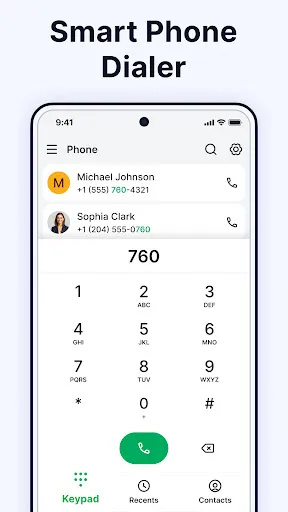 Скриншот 1 — Contacts - Calls, Phone Dialer