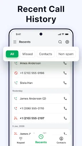 Скриншот 2 — Contacts - Calls, Phone Dialer