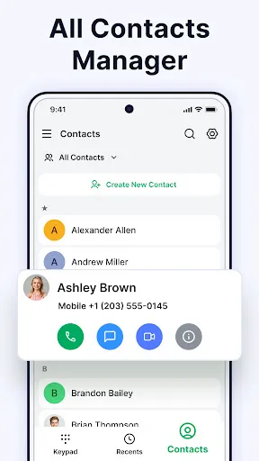 Скриншот 3 — Contacts - Calls, Phone Dialer