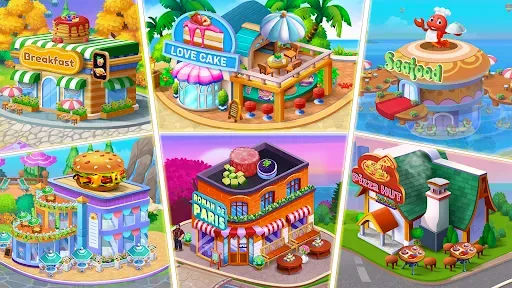 Скриншот 1 — Food Voyage : еда кафе игра