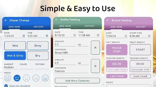 Скриншот 2 — Breastfeeding & Baby Tracker