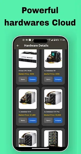 Скриншот 3 — Core Miner-Bitcoin Miner Cloud
