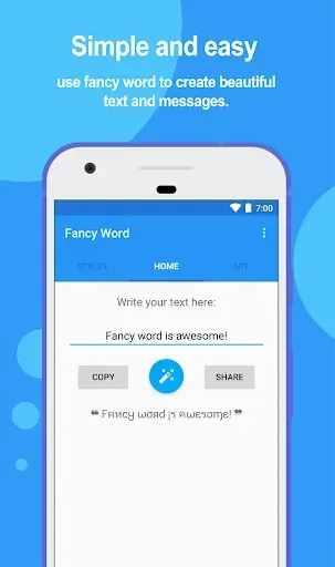 Скриншот 1 — Fancy Word - Stylish Text